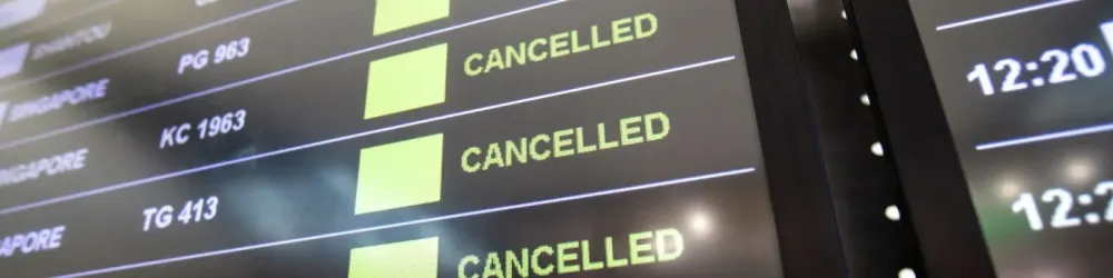 Flight departures board